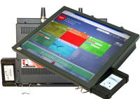15" Touch-Panel-PC mit IP65 Front und IP30 Rückteil-zur Wandmontage  für Zeit- oder Datenerfassung - ansicht der Produktionsdaten